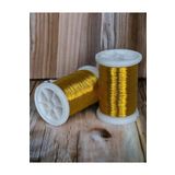 gürbüz filografi 0.30mm(100gr-150metre) Koyu Altın Sarı Renkli Gümüşlü Filografi Teli