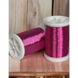 Gürbüz Koyu Pembe Renkli 0.30MM Bakır Üstü Gümüş Kaplı Filografi Teli 100GR 150M Uzunluk