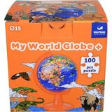 Gurbuz My World Globe Hayvanli Yer Kure 15 Cm +100 Parca Puzzle