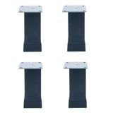 Gürçay Hırdavat Kare Mobilya Ayağı Siyah 10CM (4 Adet)