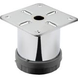 Gürçay Hırdavat Metal Mobilya Ayağı Krom Çap 42 mm - 5 cm 4'lü