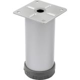 Gürçay Hırdavat Metal Mobilya Ayağı Mat Krom Çap 42 mm - 10 cm 4'lü