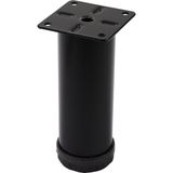 Gürçay Hırdavat Metal Mobilya Ayağı Siyah Çap 42 mm - 12 cm 4'lü