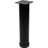 Gürçay Hırdavat Metal Mobilya Ayağı Siyah Çap 42 mm - 20 cm 4'lü