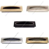 Gürçay Hırdavat Sıralı Taşlı Gömme Çekmece Kapak Kulpu 96MM Inoks - 1