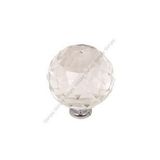 Gürçay Kristal Düğme Kulp Şeffaf Küre 30mm Krom (2 Adet)