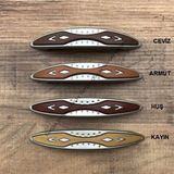 Gürçay Plastik Ahşap Desenli Çekmece Dolap Kapak Kulpu Ber 96mm ( 2 Adet)