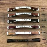 Gürçay Plastik Ahşap Desenli Çekmece Dolap Kapak Kulpu Pal 96mm ( 2 Adet)