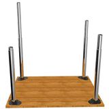 GürçayHırdavat Yükseklik Ayarlı Masa Ayağı, 58.5 cm, Metal, Elektrostatik Boyalı, 1 Parça, Siyah