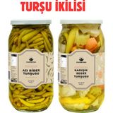 Guressa Bol Turşu Ikilisi Acı Biber ve Karışık 2'li Avantaj Paketi - 1000 cc