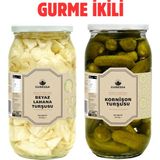 Guressa Gurme Turşu Ikilisi Beyaz Lahana ve Kornişon Turşusu 2'li Avantaj Paketi - 1000 cc