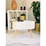 Gürgen Ahşap Ayak Welsoft Kumaş Oval Pufidik Puf Bench Tabure Sandalye - 001