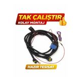 GÜRKAR H11 sis Farı kablo tesisati H8 H9 H16 Röle ve Açmakapama düğmesi dahil. Tak çalıştir
