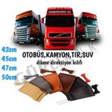 Gürler Kamyon Dikmeli Direksiyon Kılıfı Tır Otobüs Suv Minibüs kirmizi-gri