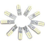 Gürler Oto Aksesuar 2 Adet T10 LED Ampül 12V 5W Beyaz Renk Park Plaka Tavan LED Işık 12 Ledli Silikonlu