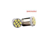 gürler oto kılıf ve aksesuar Ba9s Led Uyumlu Ampul Soket Tipi Ba9s Tırnaklı 8 Ledli Beyaz 12v 2ad Mini Boy