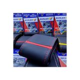 gürler oto kılıf ve aksesuar Fiat Linea Uyumlu Dikmeli Direksiyon Kılıfı Soft Siyah Deri Kırmızı Yüzüklü A+plus ( 38×10.5cm )