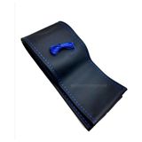 Gürler Oto Kılıf ve Aksesuar Ford Courier Direksiyon Kılıfı Dikmeli Soft Mavi Ipli (38×10.5cm) - Siyah - Mavi