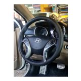 gürler oto kılıf ve aksesuar Hyundai I30 Uyumlu Dikmeli Direksiyon Kılıfı Noktalı Dikişli Mavi Ipli ( 38cm×10.5cm )