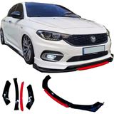 Gürler Oto Kılıf ve Aksesuar Ön Tampon Eki Ön Lip Fiat Egea Uyumlu Ön Karlık Siyah-Kırmızı