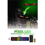 gürler oto kılıf ve aksesuar Pixel Led Panel 12×60cm Ekran Animasyon Yazı Telefondan Kontrol Göz Amimasyon 220v Adaptör
