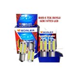 Gürlerotoaksesuar 93 P21w Geri Vites Ledi Stop Sinyal Led Ampul 12V Mercekli Beyaz 2Adet
