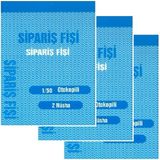 Gürmat 1-50 Kendinden Karbonlu Mini Otokopili Sipariş Fişi 10 x 14 cm 50 Sayfa 3'lü