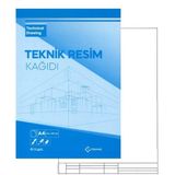 Gürmat A4 Teknik Resim Defteri Dik 40 Yaprak Antetli 1 Adet - Beyaz