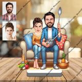 Gurme Aile 3d Ahşap Biblo,sevgiliye Hediye,doğum Günü Hediyesi
