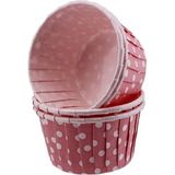 Gurmender Depposıte Cupcake Kalıbı Minik Boy 38*30 mm - 100'LÜ Puantiyeli Pembe