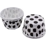 Gurmender Depposıte Cupcake Kalıbı Minik Boy 38*30 mm - 50'li Puantiyeli Beyaz