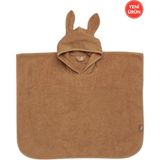 Gürpamuk Home Baby Outlet Ihracat Pamuklu Kapşonlu Kız-Erkek Çocuk Deniz, Plaj, Havuz, Banyo Havlu Panço Kulaklı - Taba - 1 - 4 Yaş