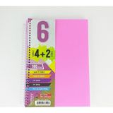 Gürpaş 4 Kareli + 2 Çizgili Ayraçlı Defter 180 Yaprak Pembe