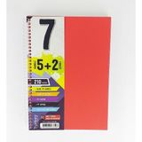 Gürpaş 5 Kareli + 2 Çizgili Ayraçlı Defter 210 Yaprak Kırmızı