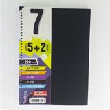 Gürpaş 6 Kareli + 2 Çizgili Ayraçlı Defter 240 Yaprak Siyah