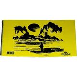 Gürpaş Plastik Kapaklı Sipralli Resim Defteri 35 x 50 cm 25 Yaprak Sarı Renk