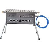 GÜRSAÇ Tüplü Mangal 35 x 45 cm Gazlı Kullanım İçin Paslanmaz Krom Malzeme ile Tasarlandı