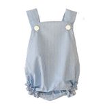 Guru Works Navy Bebek Salopet - 3 - 6 Ay - Mavi - Beyaz