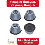Gürültü Engelleyici ve Kaymaz Titreşim Önleyici Kauçuk Ayak Pedleri Çamaşır Makinesi Stoper 4'lü