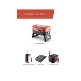 Guruss Go & Grill Barbekü Mangal Tam Set Oksit Kirmizi Model:grs15 oksit-kirmizi