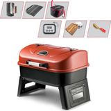 Guruss Go&grill Kırmızı Kömürlü Bbq Mangal Gurme Seti Et Termometreli