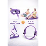 Gus Company Mor Mekik Aleti ve Göğüs Çemberi Seti (Purple Chest Ring ve Body Trimmer)