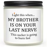 Gusgopo Sister in Law Hediyeleri, En İyi Gelin Lavanta Soya 7 oz Mum Işığı Kardeşim Son Sinirinizdeyken, Yeni Kız Kardeşiniz İçin Komik Noel Doğum Günü Sevgililer Günü Hediyeleri (Beyaz)
