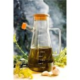 Gusion Borosilikat Cam 900 Ml. Yağdanlık Sızdırmaz Kapak Geniş Depolama Alanı Mutfak Masa Sofra - Beyaz