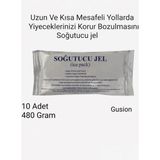 Gusion Soğuk Taşıma Jeli 10 Adet 480 Gram Buz Aküsü Görevini Görür Yiyeceklerin Bozulmasını Önler - Beyaz