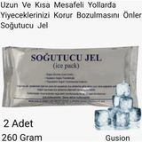 Gusion Soğuk Taşıma Jeli 2 Adet 260 Gram Buz Aküsü Görevini Görür Yiyeceklerin Bozulmasını Önler - Beyaz