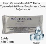 Gusion Soğuk Taşıma Jeli 2 Adet 480 Gram Buz Aküsü Görevini Görür Yiyeceklerin Bozulmasını Önler - Beyaz