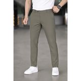 Gussi Erkek Çağla Yeşil Renk Kaliteli Esnek Likralı Slim Fit Kumaş Pantolon