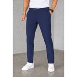 Gussi Erkek Lacivert Renk Kaliteli Esnek Likralı Slim Fit Kumaş Pantolon