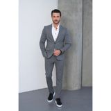 Gustman Moda Koyu Gri Slim Fit Erkek Takım Elbise - 54